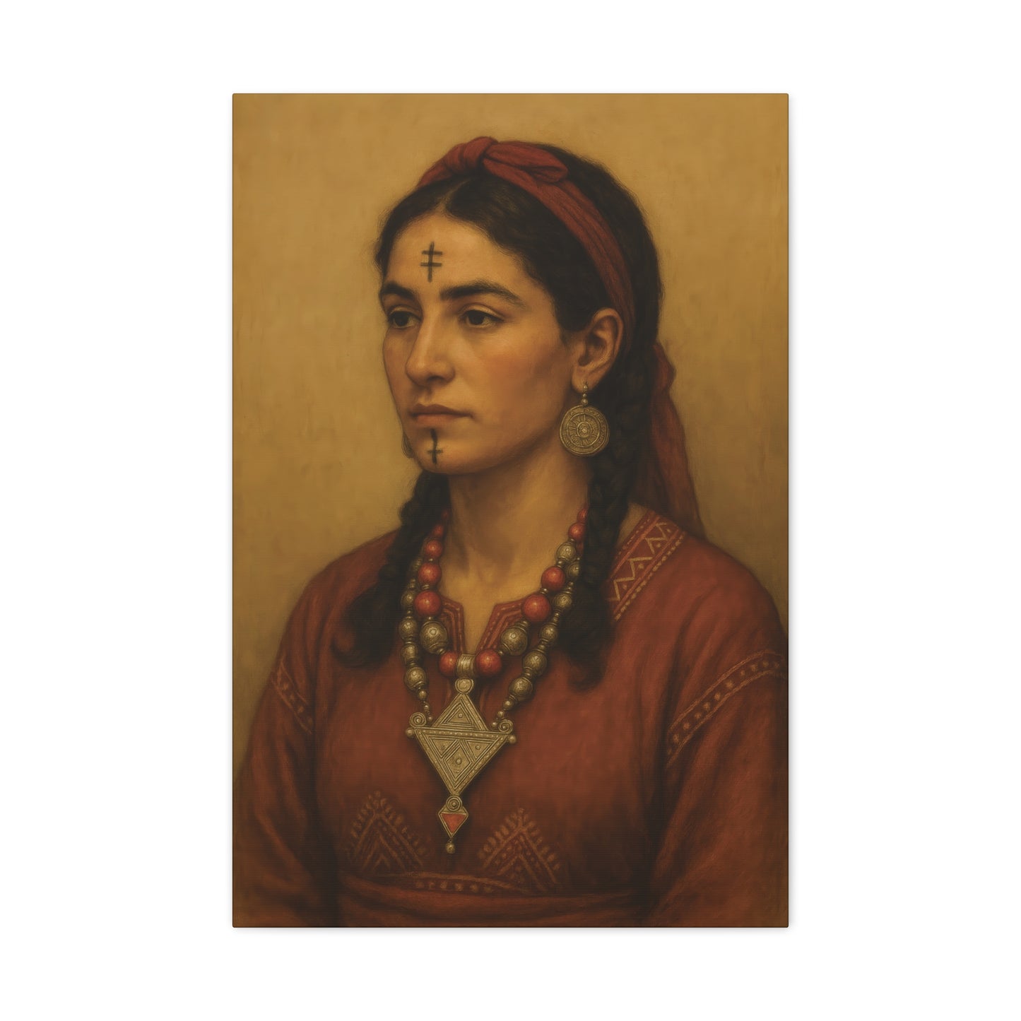 Scène de vie amazighe – femme berbère en mouvement
