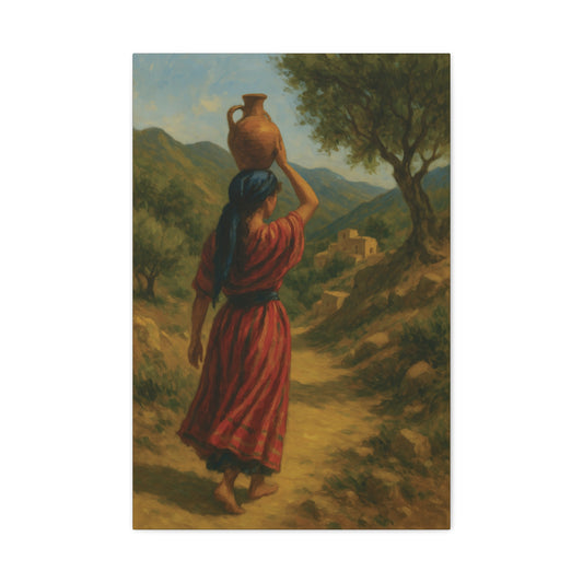 Route berbère entre tradition et modernité – peinture symbolique