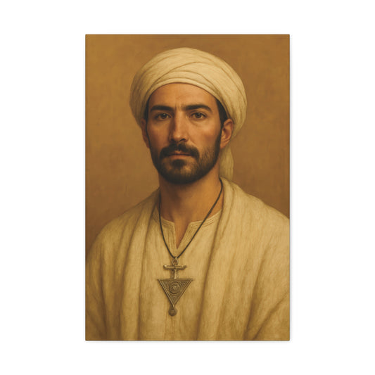 Portrait d'un jeune homme kabyle – art intuitif et traditionnel