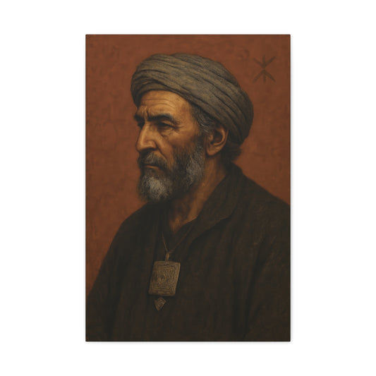 Ancien berbère au regard sage – mémoire amazighe en peinture